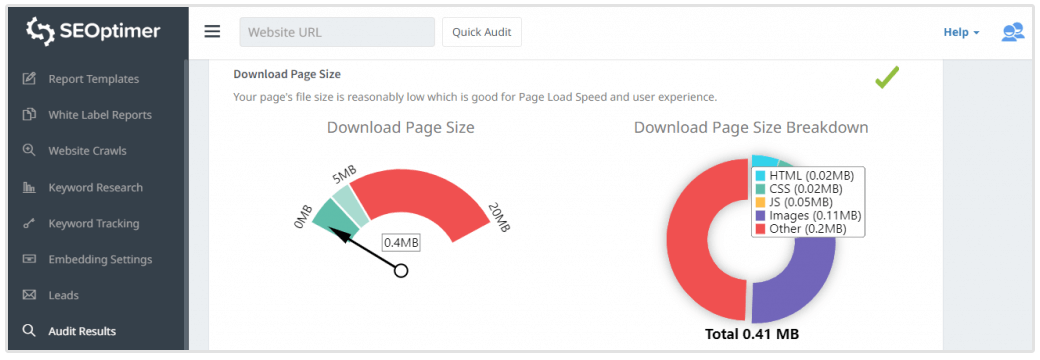 download side størrelse